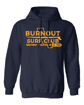 Burnout Surf Club Hoodie    Navy