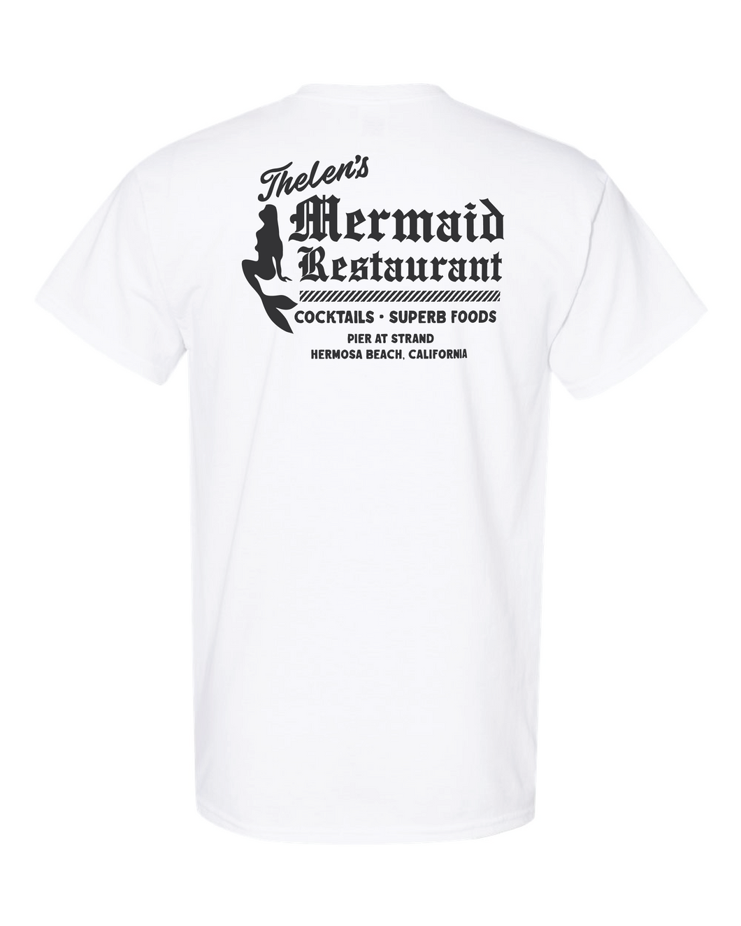 Hermosa Beach's Mermaid Bar - White Short Sleeve